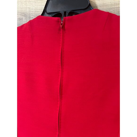 Valentino Garavani V-Logo Pockets Bow red Crepe Mini Dress size IT 36/ US 0 - Picture 10 of 14